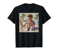 New Funny Distressed Male Doll Meme, at The Beach Camiseta