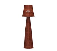 New Garden Lámpara de Pie Lola 110 Nature con Bombilla Recargable IP54 Portátil, Luz Cálida, Mando a Distancia, Fibras Naturales Trenzadas, Ø25 x 109 cm