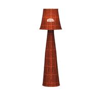 New Garden Lámpara de pie Lola 110 Nature, hecha a mano con fibras naturales trenzadas, IP54 para exterior/interior, cable de yute 3.5m, E27, Ø25x109 cm