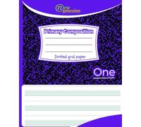 New Generation - Composition Notebook with Dotted Grid Lines , Primary Composition Notebook 7.5 x 9.25 Inches - 120 Pages , For School K-2 and elementary, homeschool supplies
