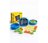 New Generation Pro Juego electrónico Tris 5 en 1 para niños - Tic Tac Toe interactivo recargable por USB - Juego educativo de mesa para familia y viaje (azul)