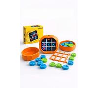New Generation Pro Juego electrónico Tris 5 en 1 para niños - Tic Tac Toe interactivo recargable por USB - Juego educativo de mesa para familia y viaje (naranja)