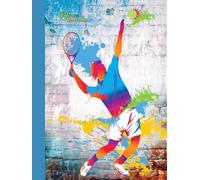 NEW GENERATION - Tennis - Large lined hardcover journal notebook for women , men, 8.5 x 11 Inches with 120 ruled pages , great for Note Taking ,Diary ... ,Travel ,Business ,Work ,School ,College.