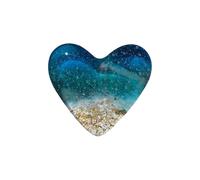 New Glass Beach Heart Tokens, Mini Heart Shaped Beach Decorations, Heart Shaped Ocean Souvenirs, Mini Cute Pocket Glass Gifts
