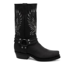 New Grinders Bald Eagle Black Mens Cowboy Boots Size UK 9 (EU 43)