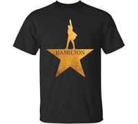 New Hamilton American Musical Black Unisex tee Round Neck Unisex Tops Men's 100% Cotton Short-Sleeve T-Shirts XL