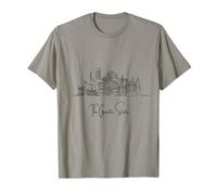 New Hampshire Home Black Skyline Travel Art Souvenir Camiseta