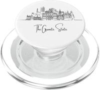 New Hampshire Home Black Skyline Travel Art Souvenir PopSockets PopGrip para MagSafe