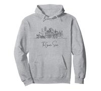 New Hampshire Home Black Skyline Travel Art Souvenir Sudadera con Capucha
