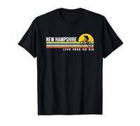 New Hampshire Live Free or Die Vintage Retro Souvenirs Bike Camiseta