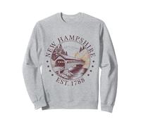 New Hampshire Retro State 1788 - Camisa de Puente Cubierto escénico Sudadera