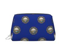 New Hampshire State Flag - Organizador de maquillaje portátil para mujer, Silver, Talla única, Neceser