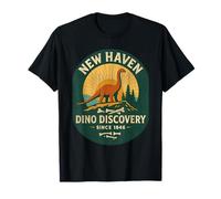 New Haven Dino Discovery - Camisa retro Fossil Park Connecticut Camiseta
