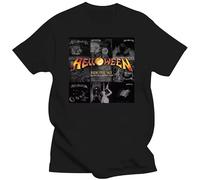 New Heavy Metal Power Metal Helloween Band T Shirt Vintage Mens Fashion Summer tee Tops Casual Harajuku Streetwear Cotton Tshirt Black L
