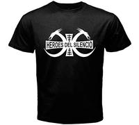 New Heroes del Silencio Logo Men's Black Short Sleeve T-Shirt M