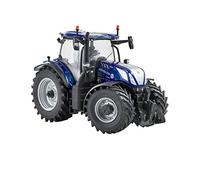 New Holland T7.300 Blue Power Tractor Réplica, réplica de Tractor New Holland Compatible con Animales de Granja y Juguetes a Escala 1:32, Adecuada para coleccionistas y niños a Partir de 3 años