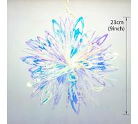 New Home Gifts Rainbow Honeycomb Snowflake Xmas Tree Star Fan Curtains for Birthday Party Wedding Christmas Decor