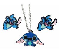 New Horizons Production - Pendientes y collar de metal de Lilo & Stitch Stitch de Disney