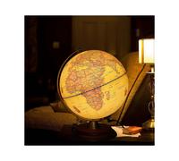 New Illuminated World Globe for Kids with Wooden Stand,built In Led for Illuminated Night View Antique Globe fast