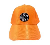 New Import Gorra Dragon Ball Ajustable - Kanji Goku Bordado - Talla 56 y 58 - Gorra Anime Unisex - Color Naranja