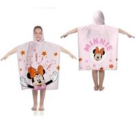 NEW IMPORT Poncho Minnie Mouse Toalla para Niñas Toalla Minnie Mouse Tipo Poncho Infantil para Playa o Piscina Poncho Disney Toalla de Algodón con Capucha, 049MNN-PC
