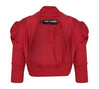 New infantil de Ruched - Funda elegante Shrug Bolero Recortada Cárdigan 2 3 4 5 6 7 8 9 10 11 12 13 Años