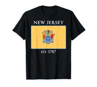 New Jersey Flag 3rd US State 1787 New Jerseyan Camiseta