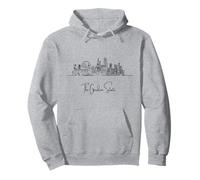 New Jersey Home Black Skyline Travel Art Souvenir Sudadera con Capucha