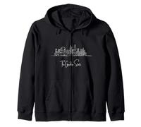 New Jersey Home White Skyline Travel Art Souvenir Sudadera con Capucha