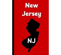 New Jersey State Journal: NJ, The Garden State, diary, notebook, travel log, notepad, 6x9" inch, 110 pages, college ruled.