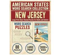 New Jersey Word Search Puzzle Book: Large Print State Themed Puzzles for Adults and Seniors: Explore Local Cities, History, Facts and State Nicknames ... (American States Word Search Collection)