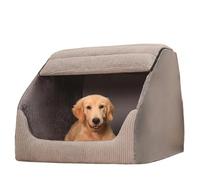 New Kennel - Cama para perro Golden Retriever cálido para invierno, tamaño mediano y grande, extraíble y lavable, para habitación cerrada, villa, nido de gato, suministros para mascotas (L-60 x 45 x