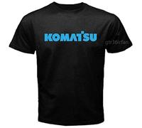New Komatsu Excavator Fashionhine Logo Unisex 100% Cotton Short-Sleeve T-Shirts Black XXXL