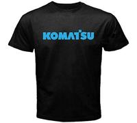 New Komatsu Excavator Fashionhine Men Logo T-Shirt Black X-Small Unisex 100% Cotton Short-Sleeve T-Shirts Black XXL