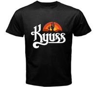 New Kyuss Logo Metal Rock Band Music Men's Black T-Shirt(Large)