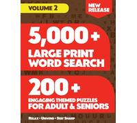 New Large Print Word Search Puzzle Book for Adults & Seniors Volume 2: Easy & Relaxing Brain Games with 200+ Engaging Themed Puzzles - Connect, Unwind, Boost Memory & Enjoy Hours of Fun