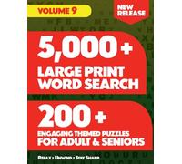 New Large Print Word Search Puzzle Book for Adults & Seniors Volume 9: Easy & Relaxing Brain Games with 200+ Engaging Themed Puzzles - Connect, Unwind, Boost Memory & Enjoy Hours of Fun