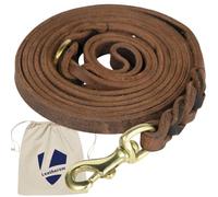 New Launch - Correa de entrenamiento de perro de cuero trenzado de 6 pies con gancho de cobre, correa de perro resistente para perros grandes, medianos y pequeños (chocolate, 6 pies)