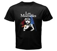 New Les Miserables Broadway Men's Black T-Shirt Black L