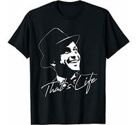New Limited That's Life Essential Distressed Love Frank Art Sinatra Love T-Shirt Black