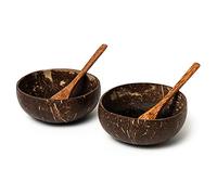 New Living - Juego de cucharas de coco orgánicas (2)