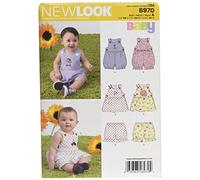 New Look 6970 Tamaño a bebé Body Patrón de Costura Vestido y Braguitas, Multicolor
