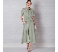 New Look N6651-Patrón de costura para vestido con botones y cintura elástica, papel, varios, A (10-12-14-16-18-20-22)