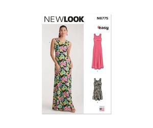 NEW LOOK Paper Pattern UN6775A - Vestido de punto para mujer en dos longitudes A (XXS-XS-S-M-L-XL-XXL)