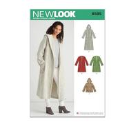 New Look patrón de costura para, Paper, blanco, de 32 a 50 (XS a XL)