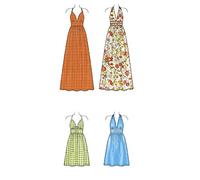 New Look Patrón 6491 para Vestidos de Mujer en Dos Longitudes con variaciones de corpiño
