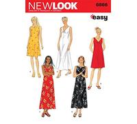 New Look Patrón de Costura 6866: Vestidos de Mujer, Talla A, Papel, Blanco, A (S-M-L-XL)