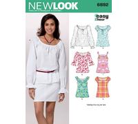 New Look Patrón de Costura 6892: Camisetas para Mujer, Talla A, Papier, Multicolor, A (6-8-10-12-14-16)