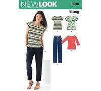 New Look - Patrón de costura Fácil 6216 Casual Tops y pantalones