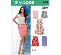 New Look Patrón de Costura fácil de 2 Horas 6053: Faldas de Mujer, Talla A (8-10-12-14-16-18), Papel, Multicolor, A (6-8-10-12-14-16-18)